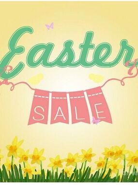 Easter Sale Graphic Poster - Pastel Green & Pink